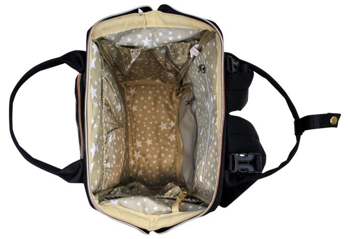 Mochila Bolso Maternal Bumpy Negro Rose Gold Head-4