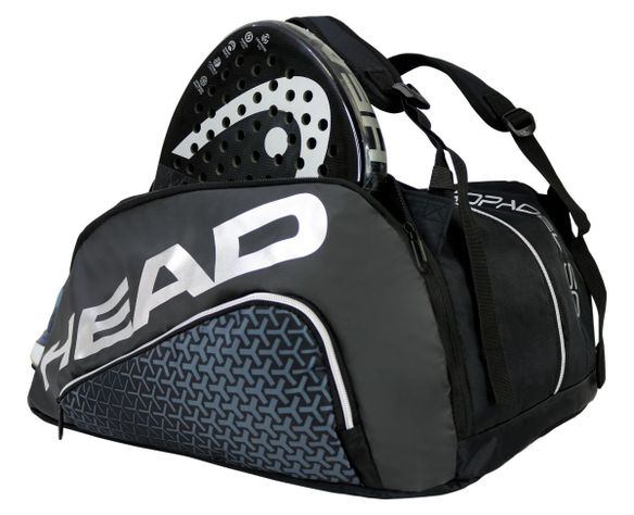 Bolso Paletero Pro Padel 50 Negro Plata Head-2