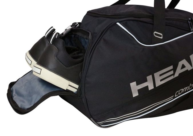 Bolso Deportivo New Combat 55 Negro Plata Head-3