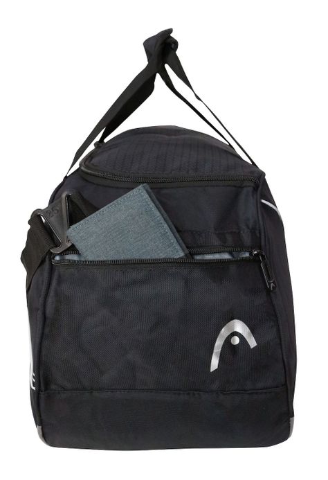 Bolso Deportivo New Combat 55 Negro Plata Head-4