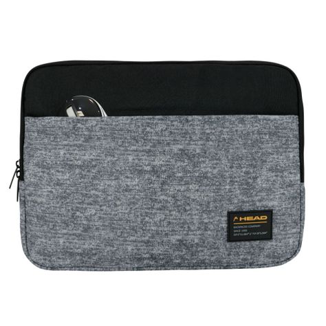 Funda Computador Zip 14 Melange Gris Oscuro Head-1