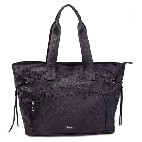 Cartera Tipo Tote Ginger Animal Print Negro Calu-1