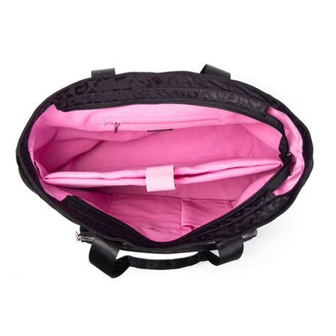Cartera Tipo Tote Ginger Animal Print Negro Calu-2