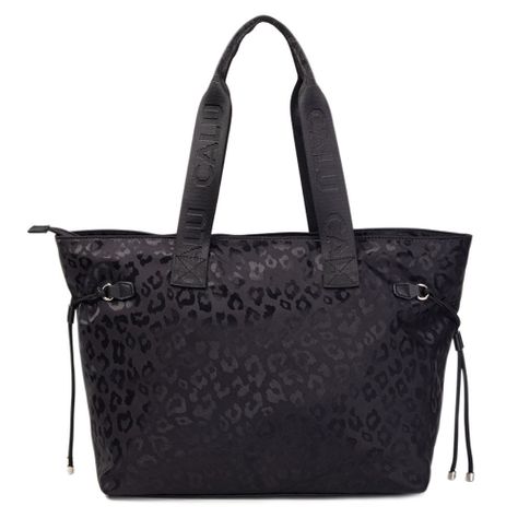 Cartera Tipo Tote Ginger Animal Print Negro Calu-5