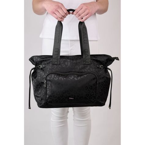 Cartera Tipo Tote Ginger Animal Print Negro Calu-6