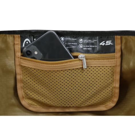 Bolso Deportivo Combat 45 Negro Mostaza Head-4