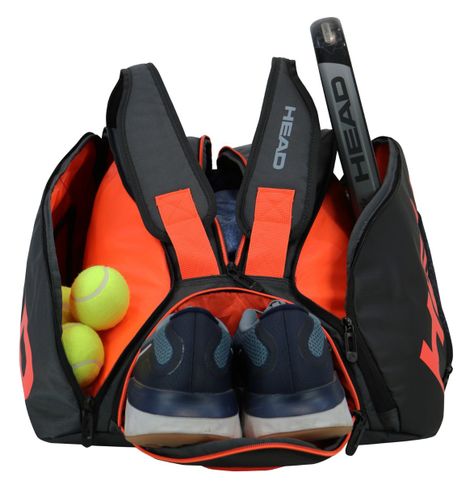 Bolso Paletero Pro Padel 50 Negro Rojo Head-2