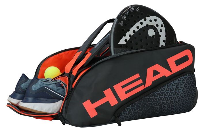 Bolso Paletero Pro Padel 50 Negro Rojo Head-4
