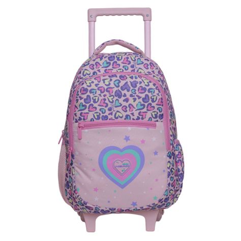 Mochila Carro Intantil Niña Strong Corazon Rosado Head-0