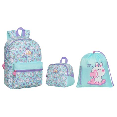 Pack Kids Escolar Mujer Conejos Menta Head-0