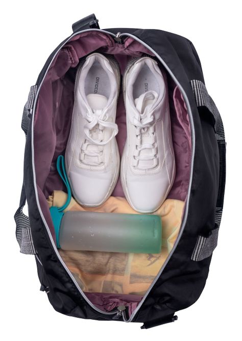 Bolso Deportivo Lotus Negro Gris Mujer Head-5