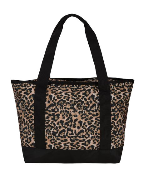 Bolso Cartera Tote Star Animal Print Negro Head-4