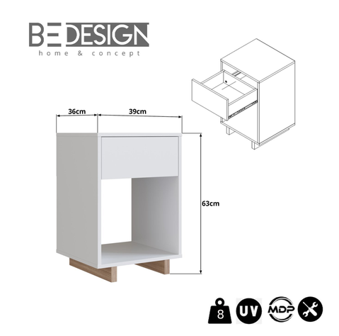 VELADOR 1 CAJON BLANCO NOMAD EMOVELL-3