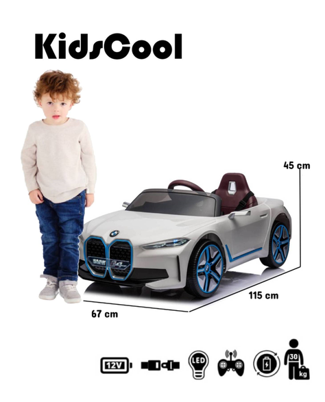 AUTO A BATERIA BMW I4 BLANCO 12V-6