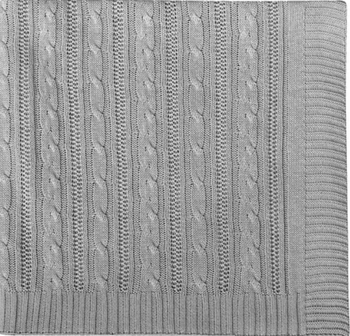 MANTA TRICOT TEJIDO DE PUNTO 100 X 70 CM GRIS-1