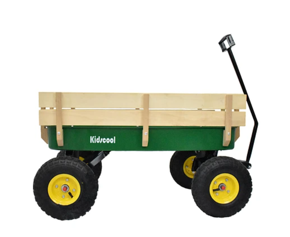 CARRITO DE ARRASTRE WAGON VERDE KIDSCOOL-1