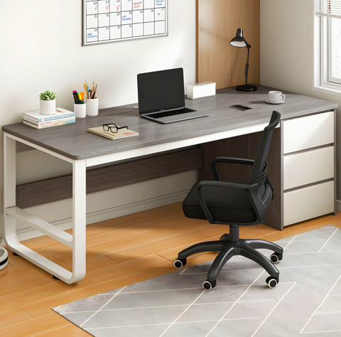 ESCRITORIO EJECUTIVO METAL GRIS BLANCO-2