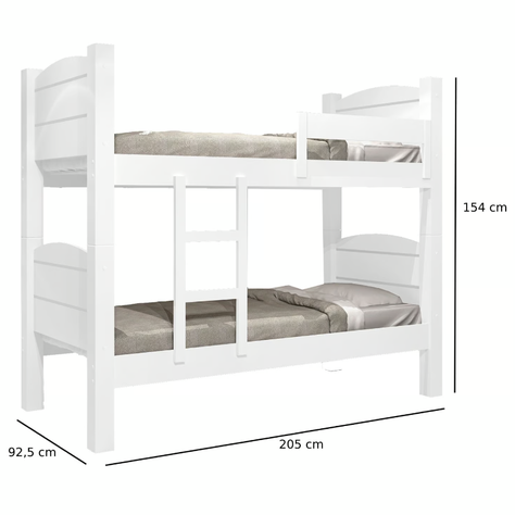 CAMAROTE LILIANE 1 PLAZA 0,90 x 1,90 - BRANCO - 1296-2