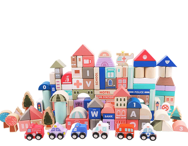 CUIDAD BLOCKS DE MADERA 115 PCS-4