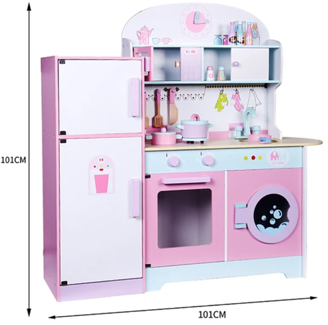 COCINA VINTAGE CON REFRIGERADOR-3