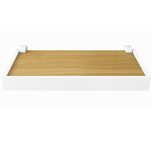 REPISA RECTA DUETTO ROBLE MIEL CON SOPORTE Y BORDA BLANCO-0