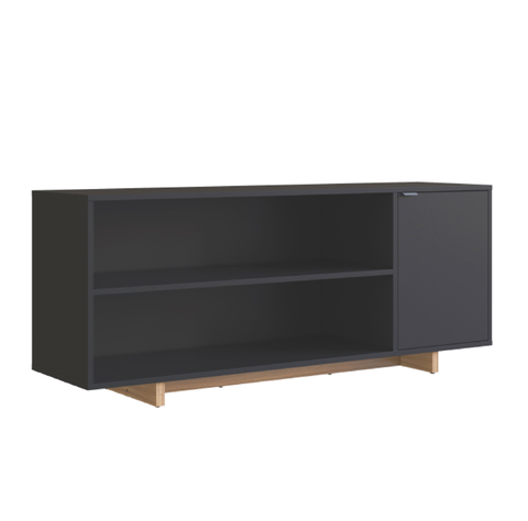 RACK CON 2 ESPACIOS + PUERTA PARA TV DE 50' NEGRO NOMAD EMOVELL-0