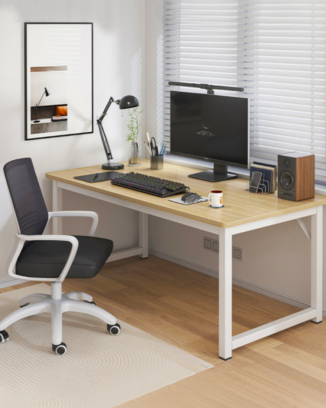 ESCRITORIO METAL CLASSIC BEIGE BLANCO-2