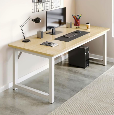 ESCRITORIO METAL CLASSIC BEIGE BLANCO-3