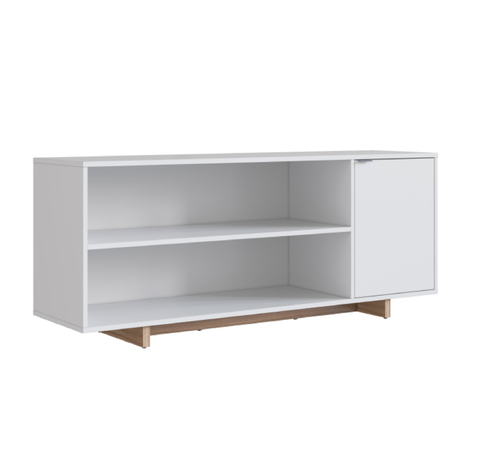RACK CON 2 ESPACIOS + PUERTA PARA TV DE 50' BLANCO NOMAD EMOVELL-0