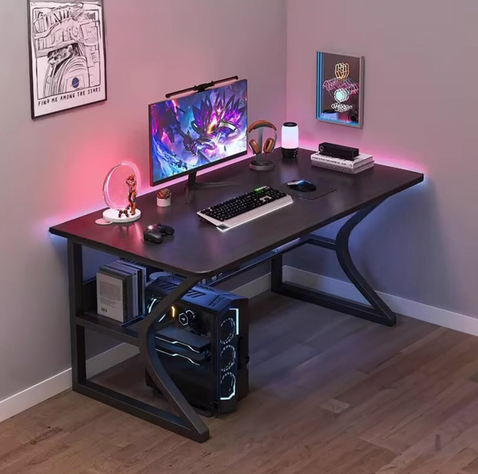 ESCRITORIO GAMER METAL NEGRO -2