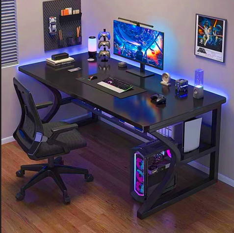 ESCRITORIO GAMER METAL NEGRO -3