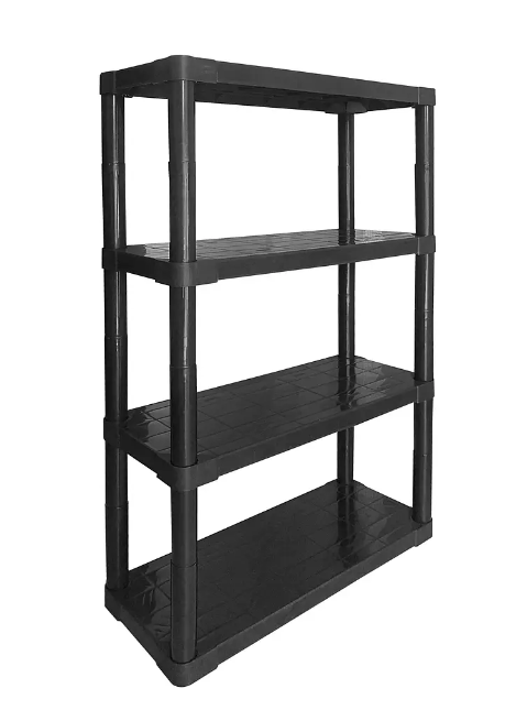 ESTANTE MODULAR PLÁSTICO 4 NIVELES NEGRO -0