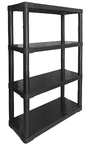 ESTANTE MODULAR PLÁSTICO 4 NIVELES NEGRO -2
