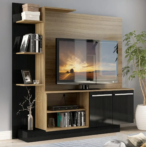 CENTRO ENTRETENCION RACK VERONA NEGRO/ARCILLA-2