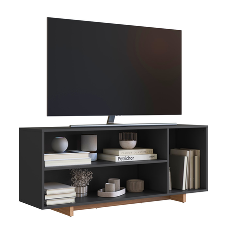 RACK CON 2 ESPACIOS + PUERTA PARA TV DE 50' GRIS NOMAD EMOVELL-1