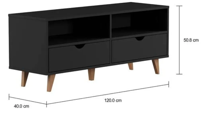 RACK TV BLOCK/NEGRO-2