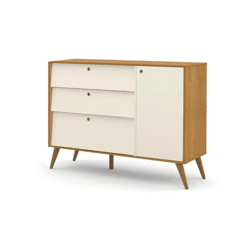 COMODA CON PUERTA GOLD BEIGE/ECO WOOD-1