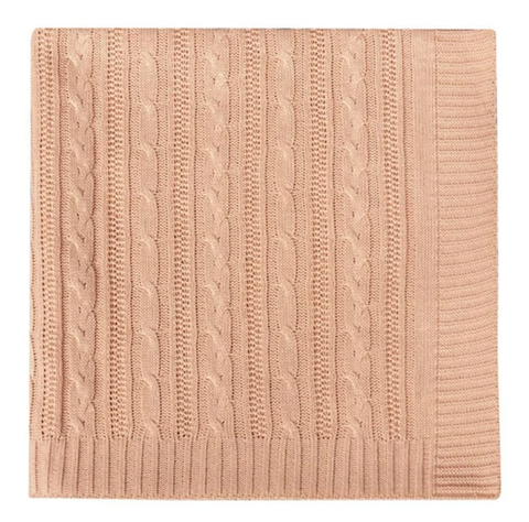 MANTA TRICOT TEJIDO DE PUNTO 100 X 70 CM ROSA-0