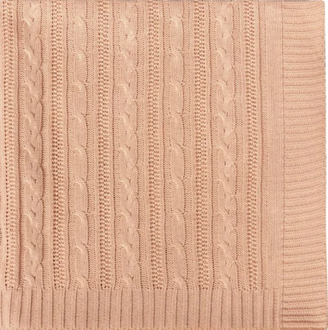 MANTA TRICOT TEJIDO DE PUNTO 100 X 70 CM ROSA-1