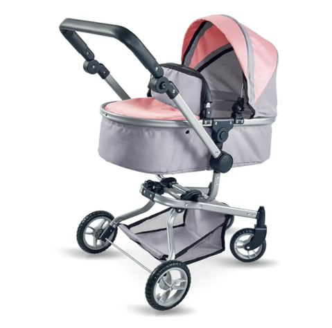 COCHE CUNA JUGUETE PARA MUÑECAS ROSADO KIDSCOOL-5