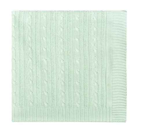 MANTA TRICOT TEJIDO DE PUNTO 100 X 70 CM VERDE-0