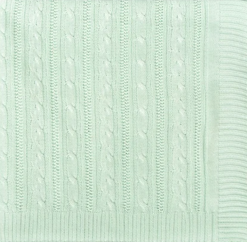 MANTA TRICOT TEJIDO DE PUNTO 100 X 70 CM VERDE-1