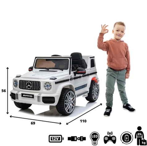 AUTO A BATERIA JEEP MERCEDES G63 BLANCO-5
