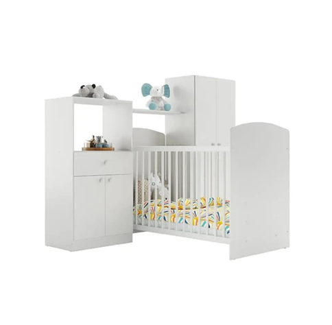 COMBO CUNA + COMODA + CLOSET BLANCO BRILLO-0