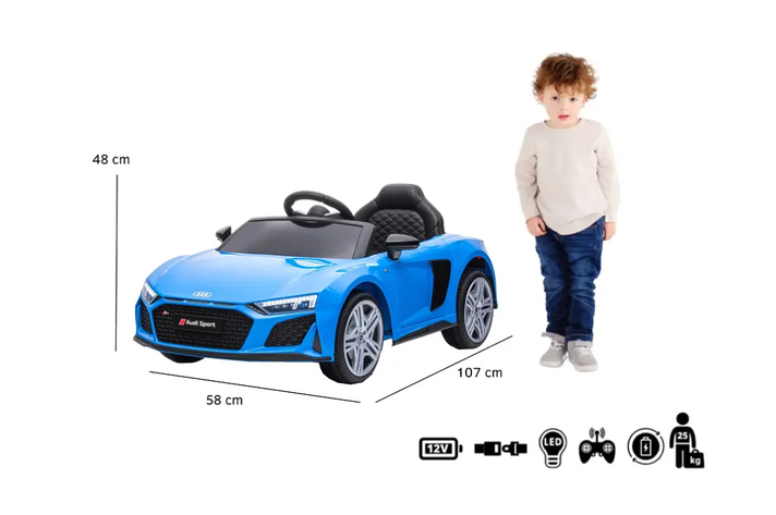 AUDI R8 SPYDER BATERIA AZUL-3