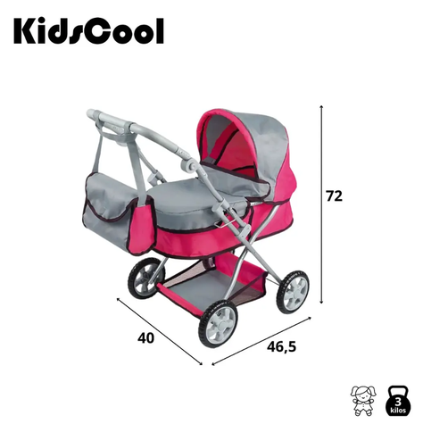 COCHE CUNA JUGUETE PARA MUÑECAS-2