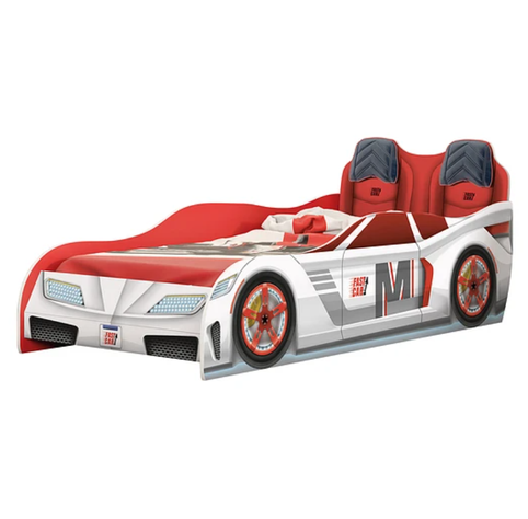 CAMA INFANTIL FAST CAR BLANCO-0