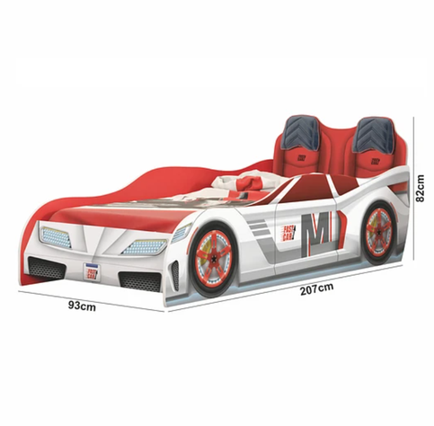 CAMA INFANTIL FAST CAR BLANCO-1