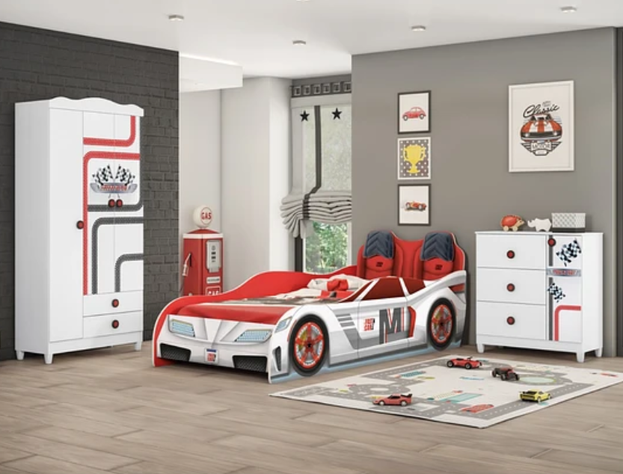 CAMA INFANTIL FAST CAR BLANCO-3