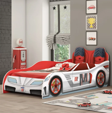CAMA INFANTIL FAST CAR BLANCO-4